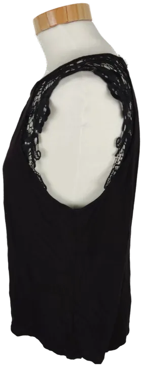 H&M Damen Top mit Spitze, schwarz, Größe M - Bild 3