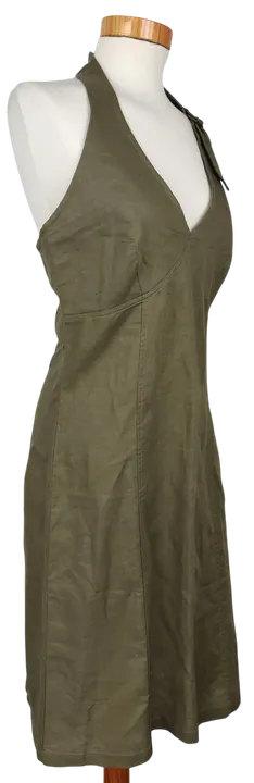 H&M Damen Midikleid, oliv - Gr. M  - Bild 3