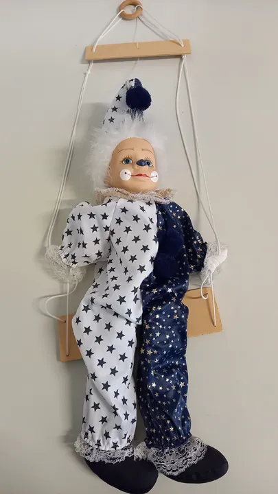 Porzellanpuppe auf Schaukel, Marionette, zum Aufhängen - Bild 4