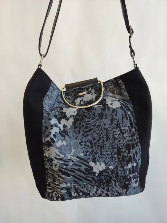 Damen Handtasche schwarz handgemacht upcycling - Bild 1