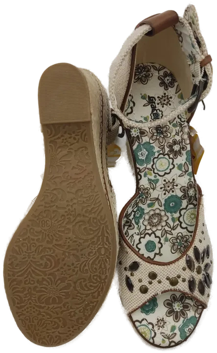 Graceland Damen Sandale beige gemustert - 38 - Bild 3
