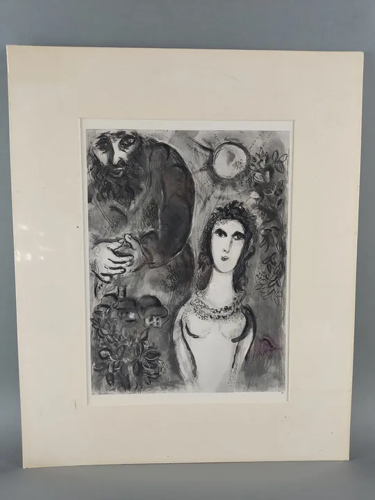 Marc Chagall / Druck in Passepartout 41 x 50 cm - Bild 1