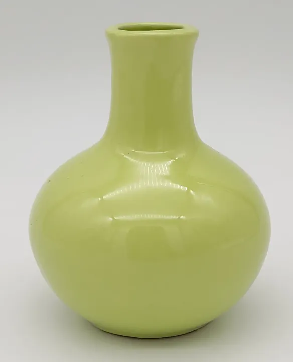 bauchige Vase aus Keramik giftgrün - Bild 1