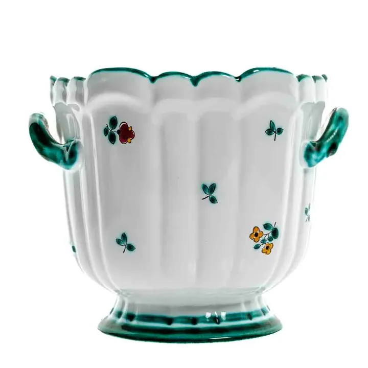 Gmundner Keramik Topf mit Streublumenmuster - Bild 1