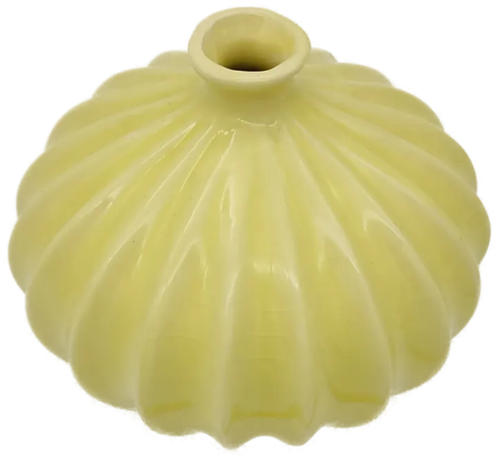 Vase aus Keramik gelb  - Bild 1