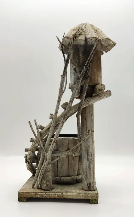 Vogelhaus-Blumentopf aus hochwertigem Holz - Bild 4
