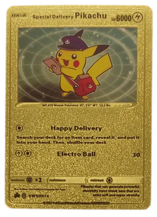 Pokémon Sammelkarte Goldfolie Special Delivery Pikachu BASIC  - Bild 1