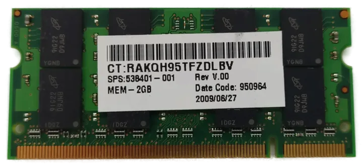 Micron 2GB DDR2 2Rx8 PC2-8400S-666-13-ZZ Arbeitsspeicher Laptop / RAM  - Bild 2