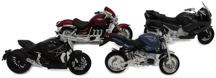 BURAGO Motorradmodelle 1:18 - 4 Stück - Bild 1