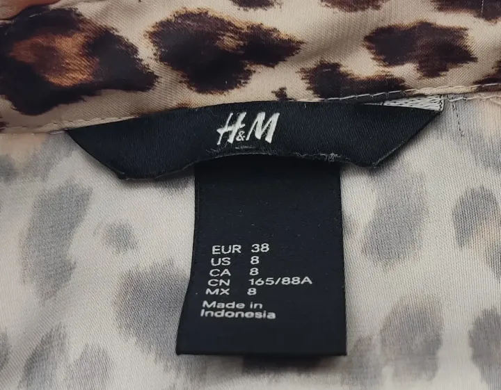 H&M Damen Langarmbluse Leopardenmuster - Gr.38/S  - Bild 4