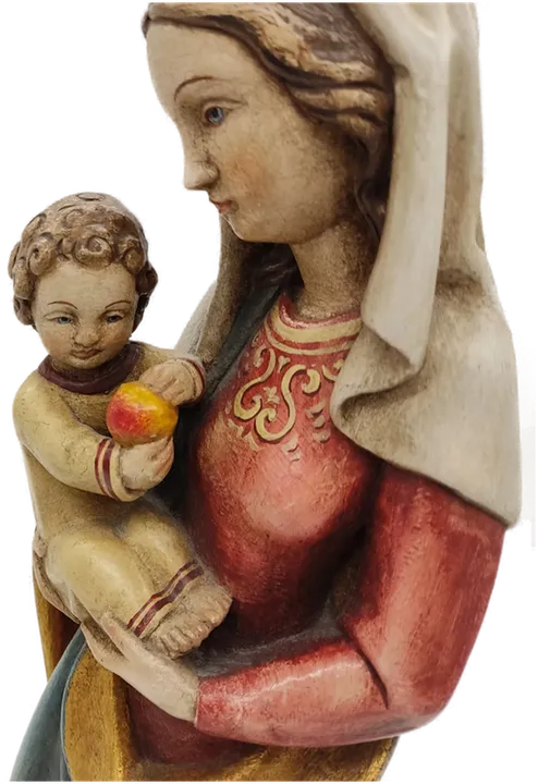 Skulptur Madonna mit Kind aus Holz ca. 40cm - Bild 4