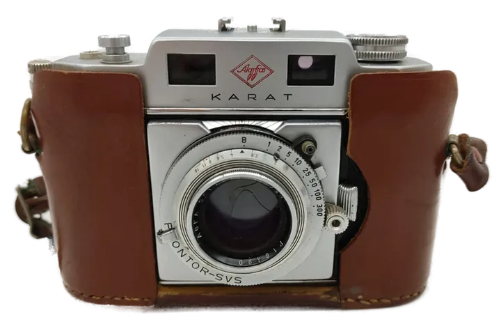 Agfa Kamera Karat IV  mit Solinar 50mm mit Ledertasche 