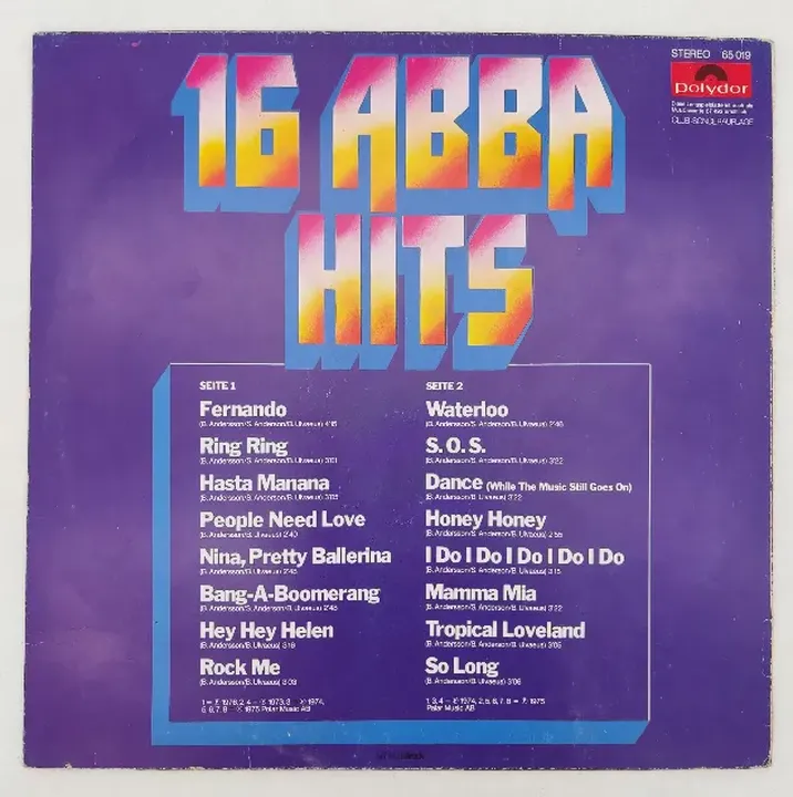 Langspielplatte - ABBA - 16 ABBA Hits - Bild 2