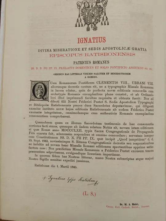 lat. Messbuch: Missale Romanum, ex decreto sacrosancti concilii tridentini restitutum S. Pii V. - Bild 2