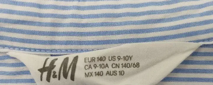 H&M Kinder Hemd blau Gr.140 - Bild 4
