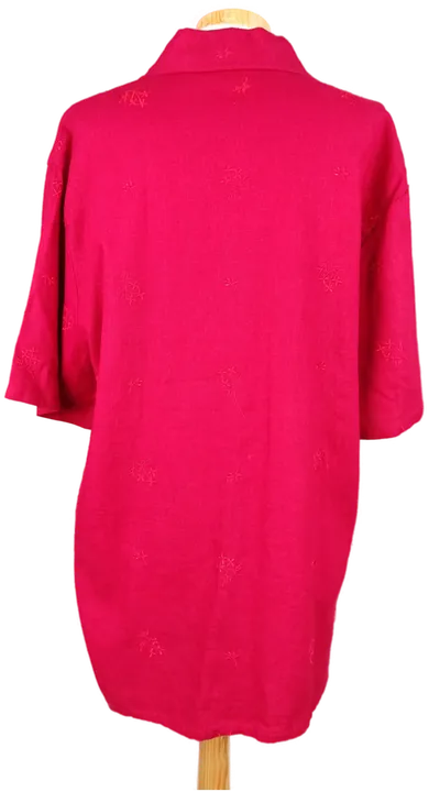 Damen Leinenmix Kurzarm-Hemd rot - XXL/44 - Bild 3