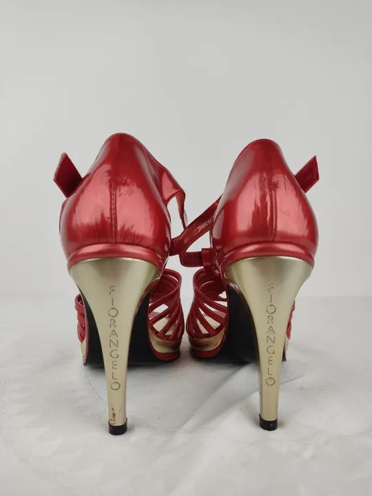 FIORANGELO High Heels metallic-rot made in Italy - Bild 5
