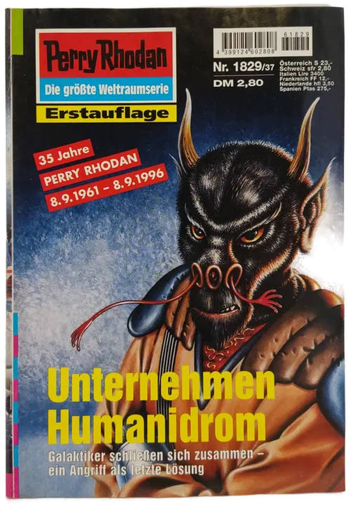 Romanheft Perry Rhodan Unternehmen Humanidrom Erstauflage Nr.1829 - Bild 1