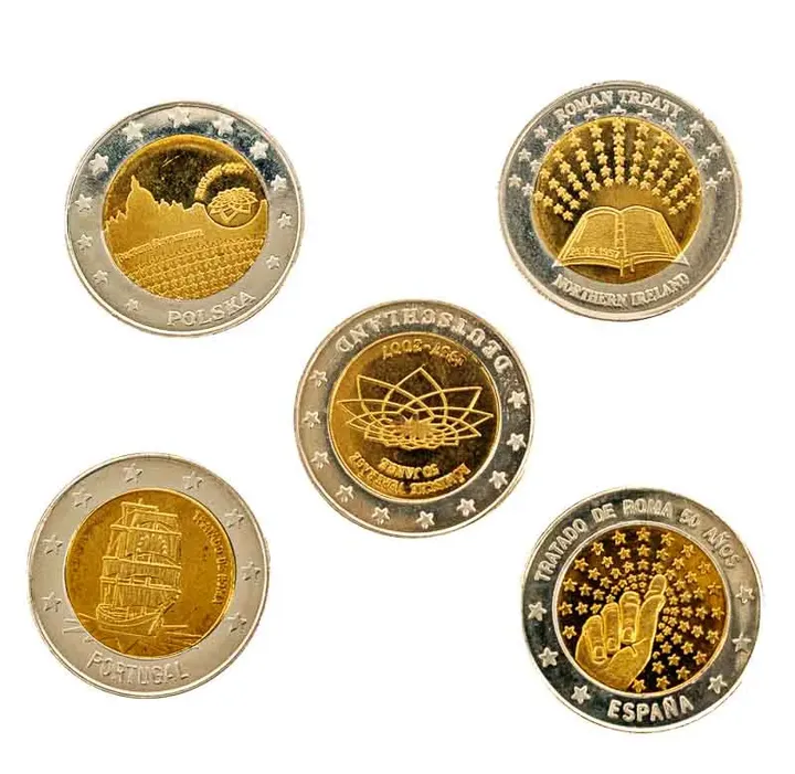 Konvolut Specimen Münzen 2 Euro 2007 - 5 Stück - Bild 4