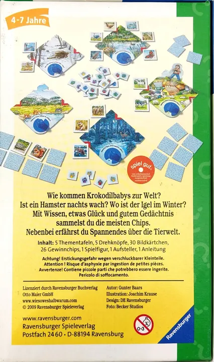 Wieso? Weshalb? Warum? Tiere - das pfiffige Wissensspiel - RAVENSBURGER - Bild 2