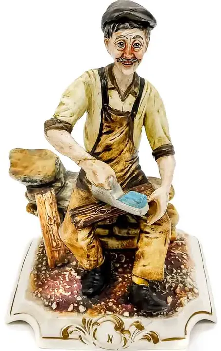 Capodimonte Porzellan / Keramik - Figur Tischler / Handwerker - Bild 1