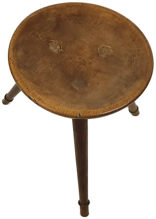Vintage Minihocker/Küchenhocker/Melkschemel aus Holz. Dreibeinig - Bild 2