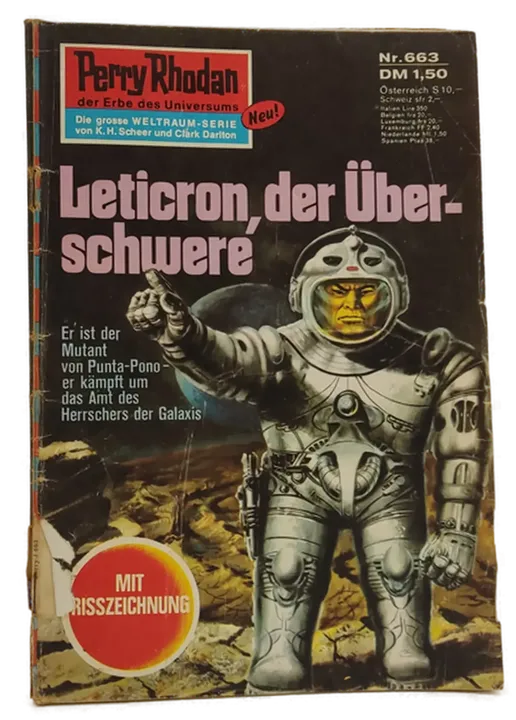 Romanheft Perry Rhodan Leticron, der Überschwere Erstauflage Nr.663 - Bild 2