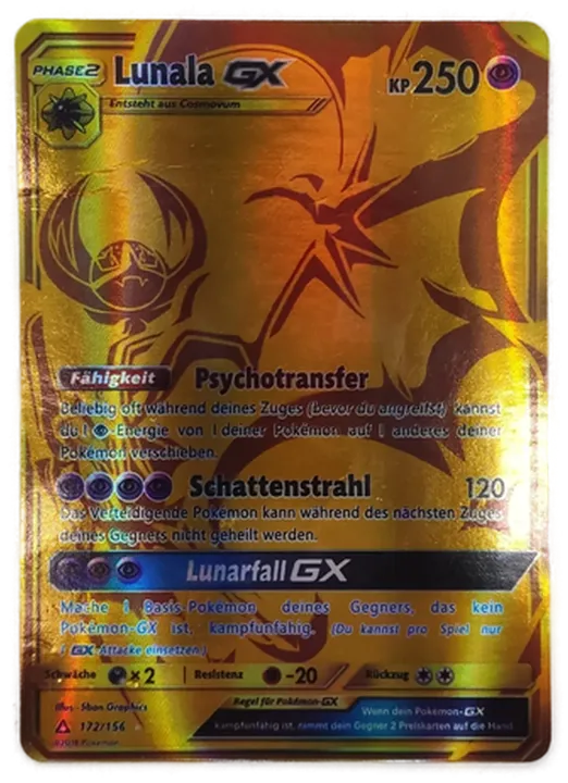  Pokémon Sammelkarte Phase2 Lunala GX - Bild 1