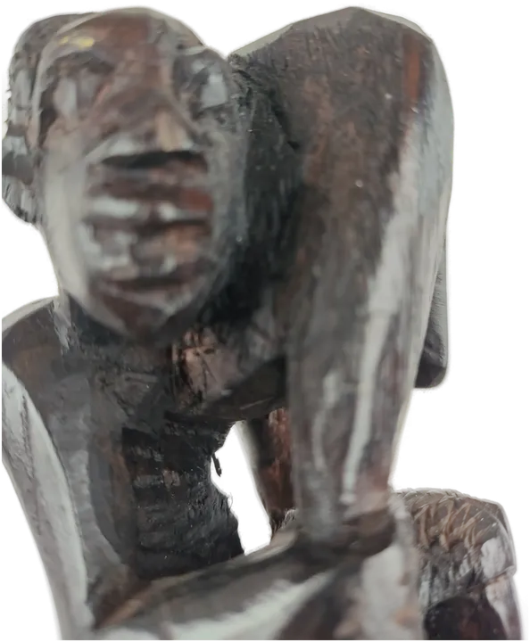 Makonde Lebensbaum Ebenholzfigur schwarz - 111 cm - Bild 5