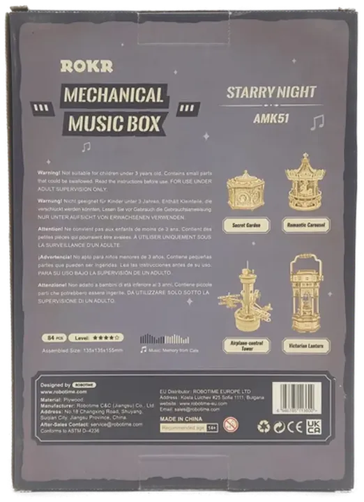 ROKR Mechanical Music Box Starry Night AMK51 Spieluhr Bausatz - Bild 2