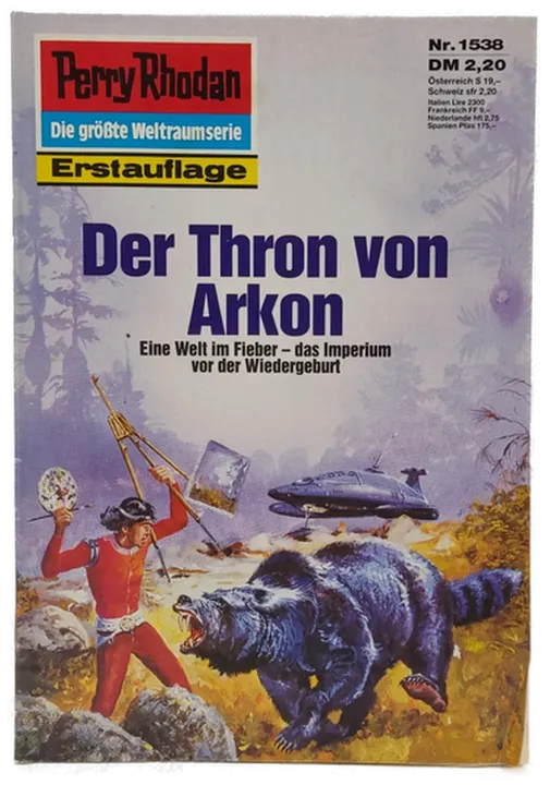 Romanheft Perry Rhodan Der Thron von Arkon Erstauflage Nr. 1538 - Bild 1