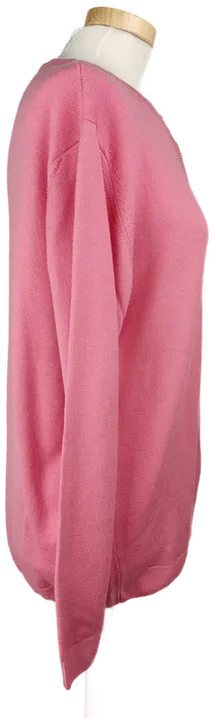 Woolmark Twinset, Pullover Kurzarm, Weste Langarm rosa /L/40 - Bild 3