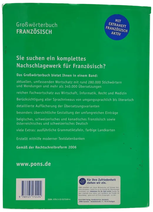 PONS Großwörterbuch Französisch 2006 - Bild 2