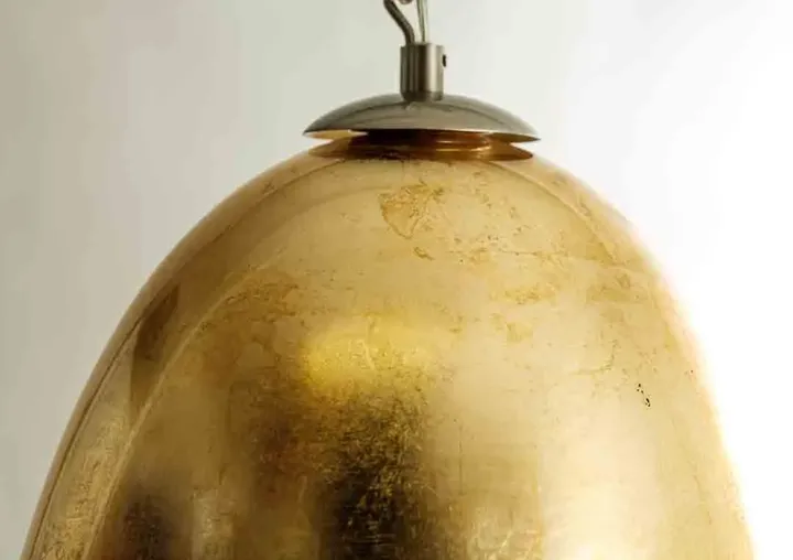 Lampenschirm, Designer Glocken Hängeleuchte Gold mit Leuchtmittel - Bild 3