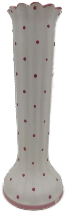 Gmundner Keramik Vase rosa Tupfen Höhe: 19.5 cm - Bild 1