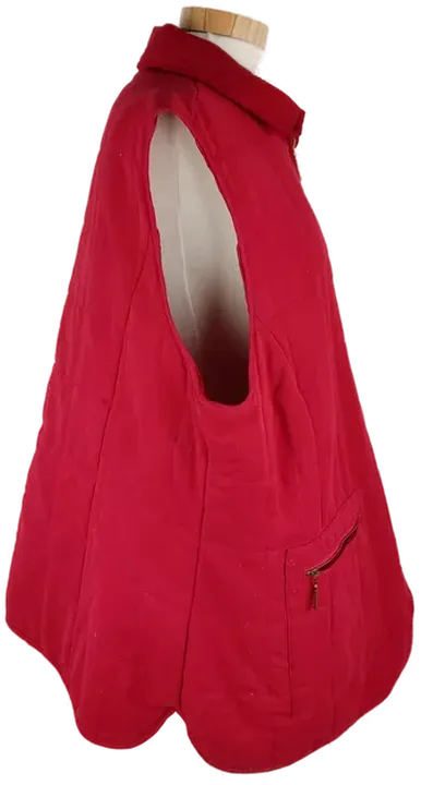 Gilet 'CANDA' ärmellos mit Kragen, weinrot mit Zipp und Taschen, Größe 50 - Bild 2