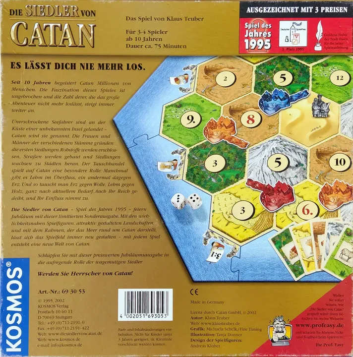 Die Siedler von Catan - 10 Jahre Edition - Gesellschaftsspiel, Kosmos - Bild 2