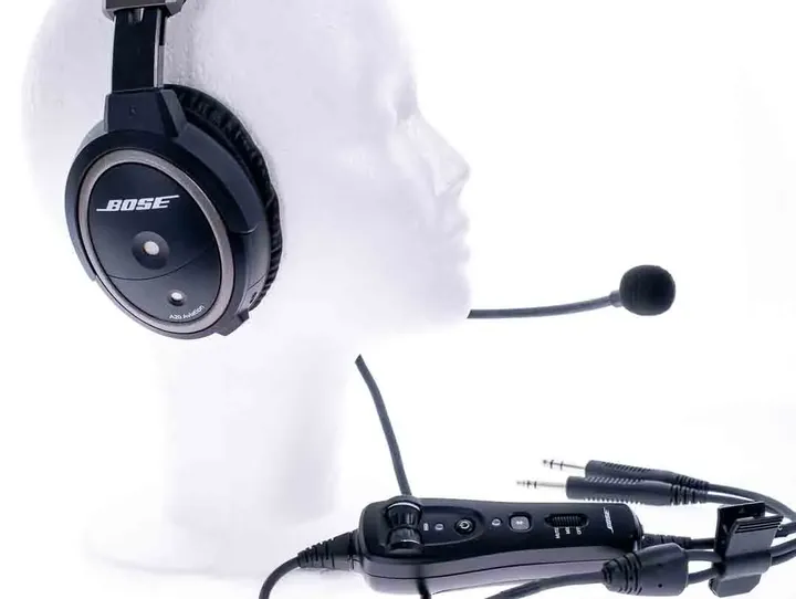 Piloten Headset Bose A20 Aviation Kabelbaugruppe mit Bluetooth Doppelstecker und Mikrofon - Bild 5