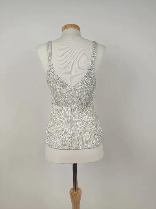 Roberto Cavalli Damen Top mit Strickweste Grau - S/36 - Bild 6