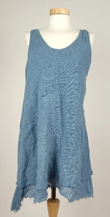 Damen Musselin Kleid blau - 38  - Bild 1