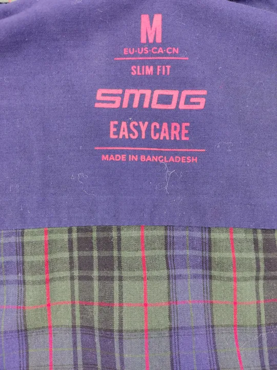 SMOG Herrenhemd kariert grün, blau - M (Slim fit) - Bild 4