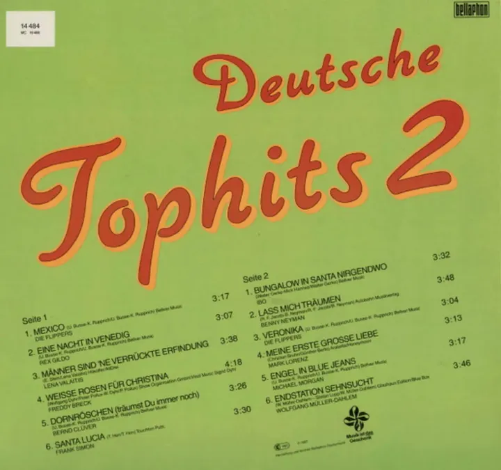 1987 Deutsche Tophits 2 - Vinyl-Schallplatte - Sehr guter Zustand - Bild 2