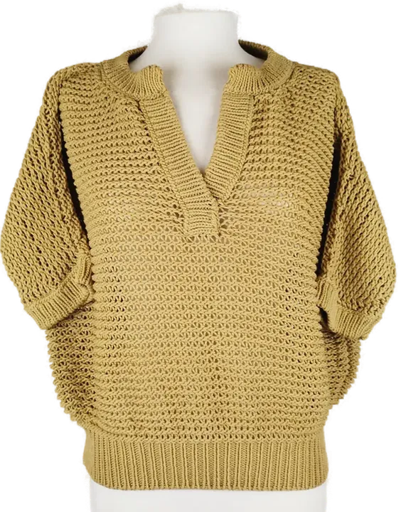 Fabiana Filippi Strickpulli senfgelb 70% Baumwolle  - Bild 1