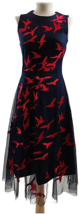 Dunkelblaues Kleid bestückt mit Tüll  - Bild 1