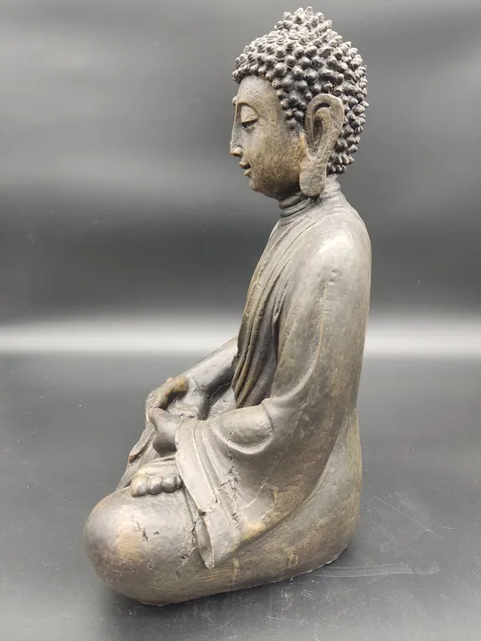 Dekorative Buddha-Figur / sitzend - Dunkelbraun - Bild 5