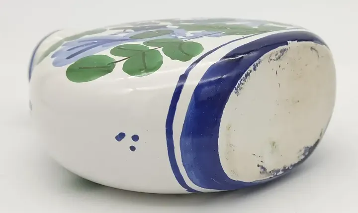runde Vase aus Keramik blau/ grün  - Bild 3