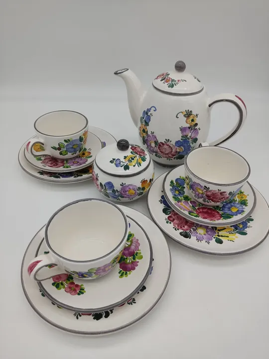 Gmundner Keramik Kaffee/Teeservice 'Bauernblume' - 11-teilig - Bild 1