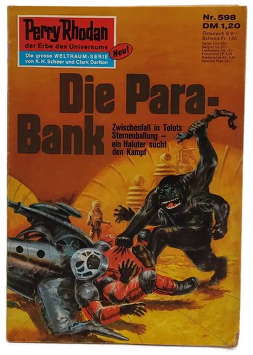 Romanheft Perry Rhodan Die Para Bank Erstauflage Nr.598 - Bild 1