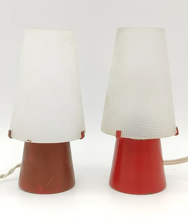 Vintage Lampen Set 2tlg. rot  - Bild 1