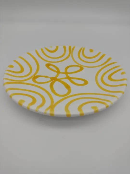 Gmundner Keramik Unterteller gelb geflammt - Bild 1